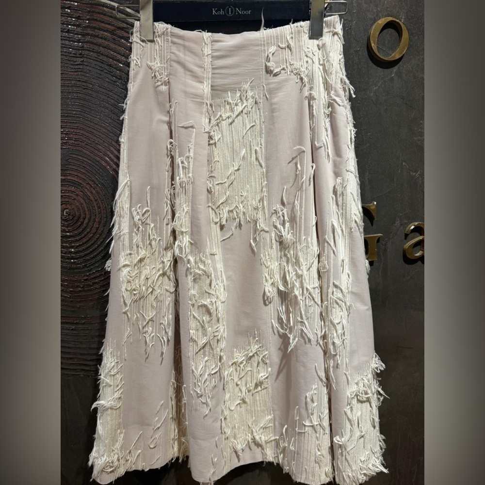 Baum und Pferdgarten NWT Ivory Fringe Skirt Quiet Luxury Party Look EU34 US4 - Picture 2 of 6